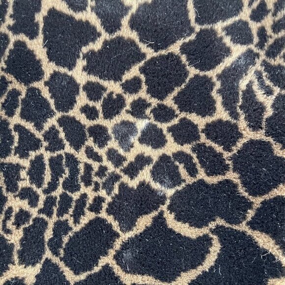 Vintage 90s Express Faux Fur Animal Print Coat Jacket Luxe USA Made - Picture 3 of 13